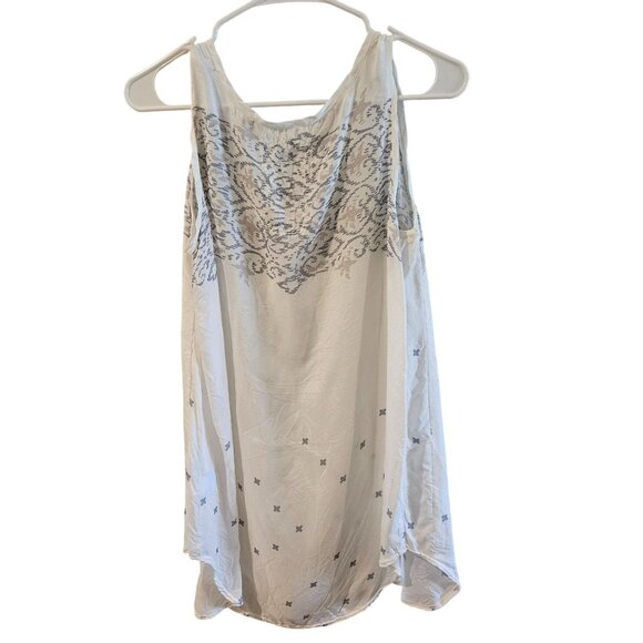 Johnny Was Women’s Ivory S Artisanal Core Cottage Boho Chic Rayon Summer Top - Picture 4 of 14